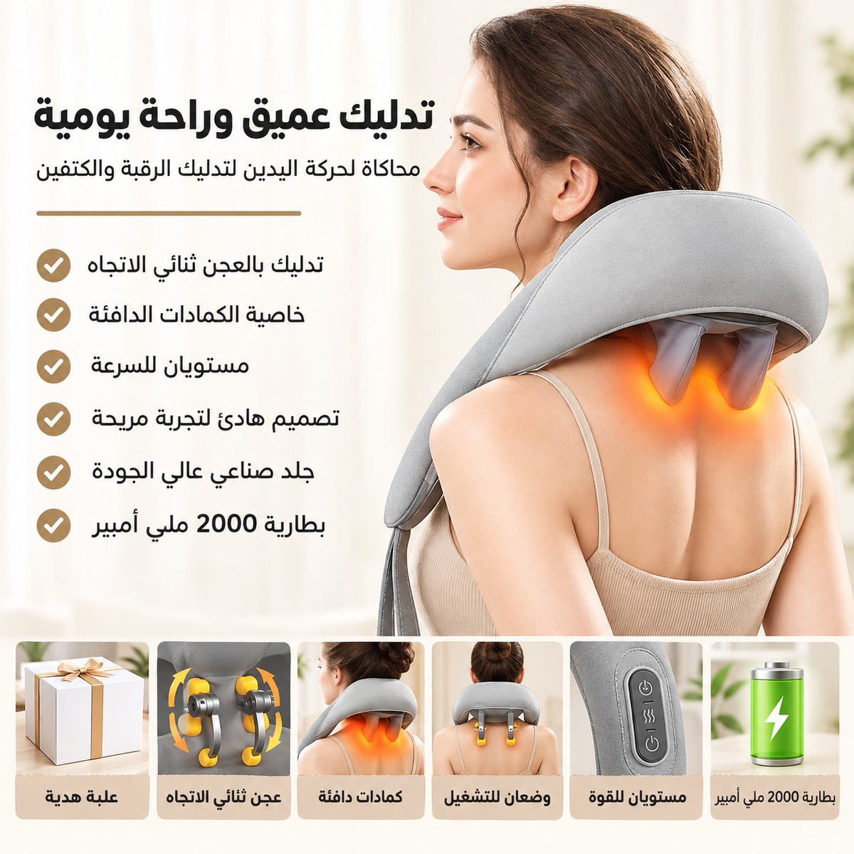 جهاز مساج ثلاثي الأبعاد بتقنية العجن